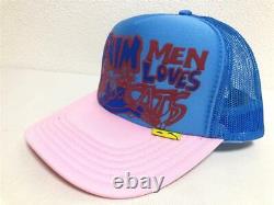 Kapital DENIM MEN LOVES CATS truck cap hat trucker sax pink