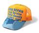 Kapital Denim Repair Service Pt Denim Truck Cap Hat Trucker Gold