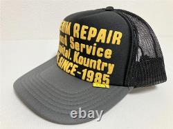 Kapital DENIM REPAIR SERVICE PT truck cap hat trucker black gray