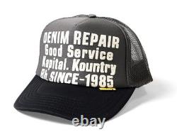 Kapital DENIM REPAIR SERVICE PT truck cap hat trucker gray black