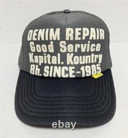 Kapital DENIM REPAIR SERVICE PT truck cap hat trucker gray black