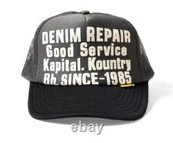 Kapital DENIM REPAIR SERVICE PT truck cap hat trucker gray black