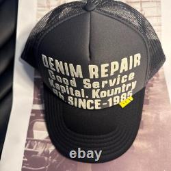 Kapital DENIM REPAIR SERVICE PT truck cap hat trucker gray black NEW F/S