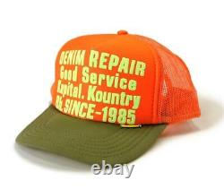 Kapital kountry DENIM REPAIR SERVICE PT 2TONE truck cap hat trucker orange khaki