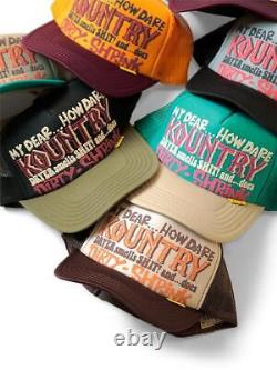 Kapital kountry Dirty Shrink truck cap hat trucker ecru brown