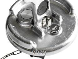 Keyed Alike Pair Diesel Fuel Caps Lever Style Aluminum for Peterbilt Trucks