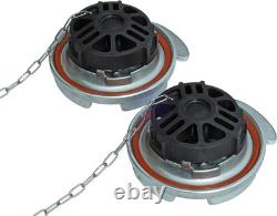 Keyed Alike Pair Diesel Fuel Caps Lever Style Aluminum for Peterbilt Trucks