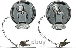 Keyed Alike Pair Locking Lever Style Diesel Fuel Caps for Peterbilt