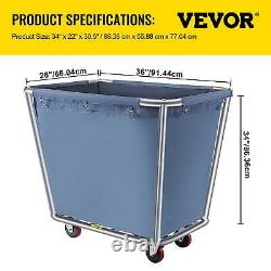 Laundry Basket Cart Truck Cap With Wheels Hotels Warehouses Commercial 110 lbs New