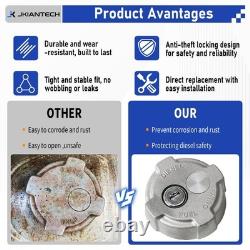 Locking Diesel Fuel Cap 2 1/4 for Ford Trucks, Reefer Trailers, 2pcs Replacemen