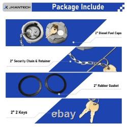 Locking Diesel Fuel Cap 2 1/4 for Ford Trucks, Reefer Trailers, 2pcs Replacemen