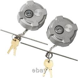 Locking Diesel Fuel Cap 2 1/4 for Ford Trucks, Reefer Trailers, 2pcs Replacemen