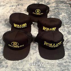 Lot5 NEW Vintage Rollins Truck Rental Leasing Corp Snapback Trucker Farm Cap Hat