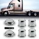 Luxury Chrome Semi Truck Hub Cover Wheel Axle Covers Center Caps With 33mm Lug Nu