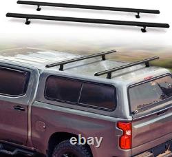MELIPRON 60 Truck Cap Topper Rack Adjustable Aluminum Ladder Roof 60, Black MELIPRON 60 Truck Cap Topper Rack Adjustable Aluminum Ladder Roof 60, Black