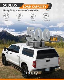 MELIPRON 60 Truck Cap Topper Rack Adjustable Aluminum Ladder Roof 60, Black MELIPRON 60 Truck Cap Topper Rack Adjustable Aluminum Ladder Roof 60, Black