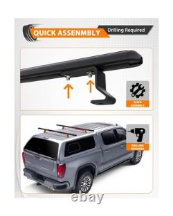 MELIPRON 60 Truck Topper Roof Rack for Pickup Truck Cap, Heavy Duty Aluminum