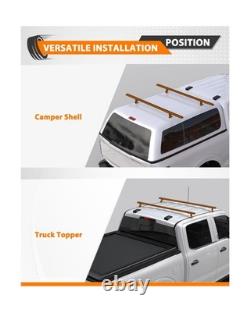 MELIPRON 60 Truck Topper Roof Rack for Pickup Truck Cap, Heavy Duty Aluminum