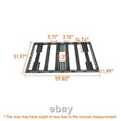 Mid-Size Universal Truck Bed Cap Platform Rack Trunk Bed Cargo Carrier Aluminum