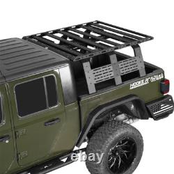 Mid-Size Universal Truck Bed Cap Platform Rack Trunk Bed Cargo Carrier Aluminum