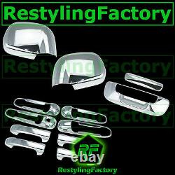 Mirror+4 Door Handle+Tailgate Cover for 02-08 Dodge Ram Chrome 1500+2500+3500