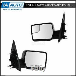 Mirror Power Amber Reflector Black Textured Cap Pair Set for 04-13 F150