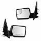 Mirror Power Amber Reflector Black Textured Cap Pair Set For 04-13 F150