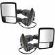 Mirror Power Fold Telescoping Heat Memory Signal Light Chrome Tow Pair For Ford