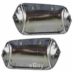 Mirror Power Fold Telescoping Heat Memory Signal Light Chrome Tow Pair for Ford
