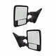 Mirror Towing Black Power Folding Heat Memory Turn Pair Set For 13-14 Ford F150