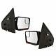Mirrors Power Heated Turn Signal With Chrome & Black Caps Pair Set For 04-14 F150