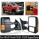 Mirrors Towing Power Heat Turn Signal Black Pair Fit For 07-14 Ford F250 F350