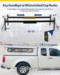 Mountainpeak Adjustable Aluminum Truck Cap Ladder Rack Black Universal