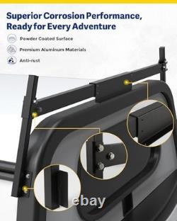 Mountainpeak Adjustable Aluminum Truck Cap Ladder Rack Black Universal