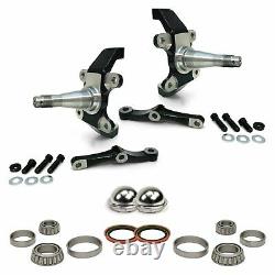 Mustang II Pro Touring 2 Drop Spindle Install Kit with Bearings Seals Dust Caps