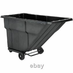 NEW! Deluxe Black Standard Duty Plastic Tilt Truck 1 Cu. Yd. & 1000 Lb. Cap