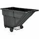 New! Deluxe Black Standard Duty Plastic Tilt Truck 1 Cu. Yd. & 1000 Lb. Cap