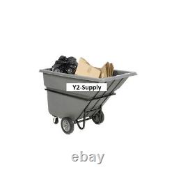 NEW! Deluxe Gray Heavy Duty Plastic Tilt Truck 1 Cubic Yard and 1250 Lb. Cap