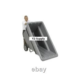 NEW! Deluxe Gray Heavy Duty Plastic Tilt Truck 1 Cubic Yard and 1250 Lb. Cap