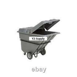 NEW! Deluxe Gray Heavy Duty Plastic Tilt Truck 1 Cubic Yard and 1250 Lb. Cap