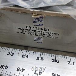 NEW Ford Licensed Poverty Chrome Caps 47-58 Passenger Car 47-56 Pickup Truck