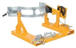 NEW! Fork Truck Drum Carrier/Rotators-55 Gal Drums-1500LB Cap-33 Chain
