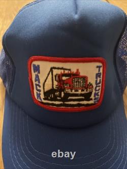 NEW Mack Trucks Snapback Mesh Trucker Hat Foam Cap VTG NOS Blue Mesh NWT Richs