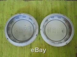 NOS 61-66 Ford 3/4 ton Pickup Truck F250 Hub Caps Set of 2 Bottle Cap Hubcaps