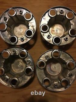 NOS 73-87 CHEVY 5 LUG TRUCK RALLY CENTER CAP SET 5 OEM Metal