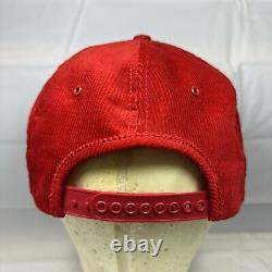 NOS Vintage K-Products Mack Trucks Corduroy Snapback Hat, Red Cap with Patch RARE