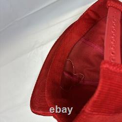 NOS Vintage K-Products Mack Trucks Corduroy Snapback Hat, Red Cap with Patch RARE