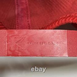 NOS Vintage K-Products Mack Trucks Corduroy Snapback Hat, Red Cap with Patch RARE