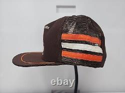 NOS Vintage Union 76 3 Stripe Trucker Hat Truckstop Made In USA Snapback Gas Oil