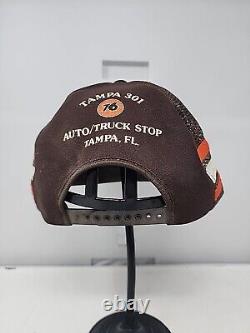 NOS Vintage Union 76 3 Stripe Trucker Hat Truckstop Made In USA Snapback Gas Oil